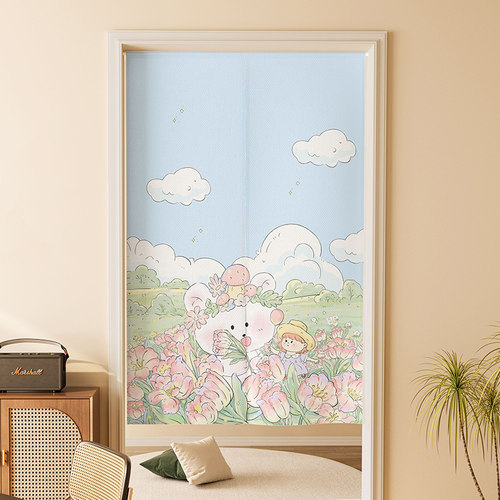 免打孔遮挡布短帘家用卫生间