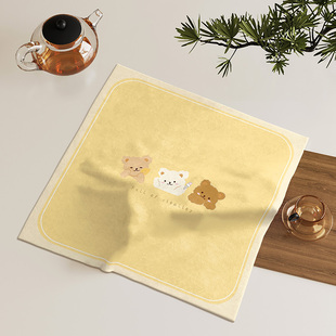 茶盘盖巾遮尘方形防尘罩通用防尘多用遮灰方巾茶杯小桌布茶台盖巾