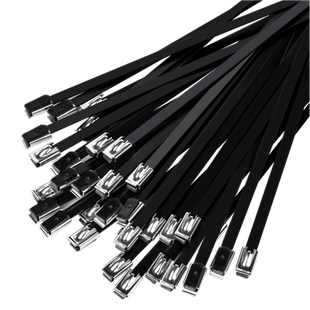 304包塑/喷塑不锈钢PVC自锁扎带金属扎带船用扎带5.6*350电缆扎带