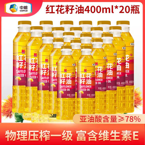 中粮悦润红花籽油400ml*20瓶