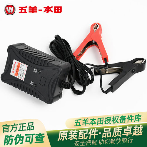 五羊本田骑式车踏板车电瓶充电器12V铅酸蓄电池充电器(汽车通用)