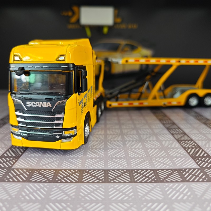 1:50仿真合金汽车运输车玩具平板双层拖车工程卡车模型男孩礼物,模玩/动漫/周边/娃圈三坑/桌游,火车/摩托/汽车模型,淘宝优惠券,粉丝福利购,淘宝优惠卷