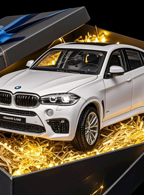 1:24仿真宝马X6M越野车静态汽车模型合金车模金属摆件品送男朋友