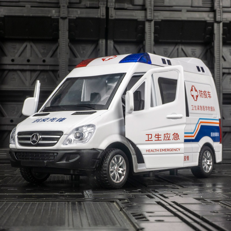 合金外壳音效灯光回力玩具车