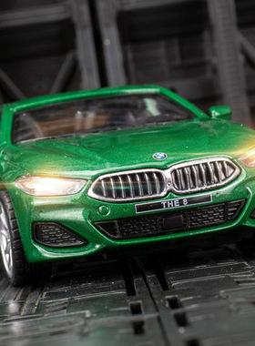 1:35仿真宝马M850i coupe合金汽车模型声光回力儿童玩具车BMW摆件