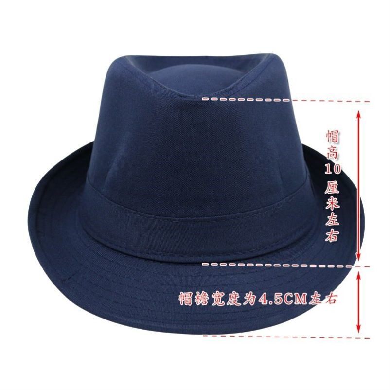 白色礼帽男女秋季新款爵士帽子男黑色绅士帽英伦时尚潮遮阳小礼帽
