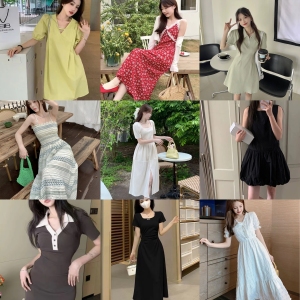 TYK2025春夏新款碎花连衣裙女小个子纯欲风收腰显瘦包臀裙