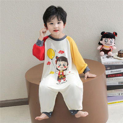 哪吒男童夏季莫代尔长袖家居服