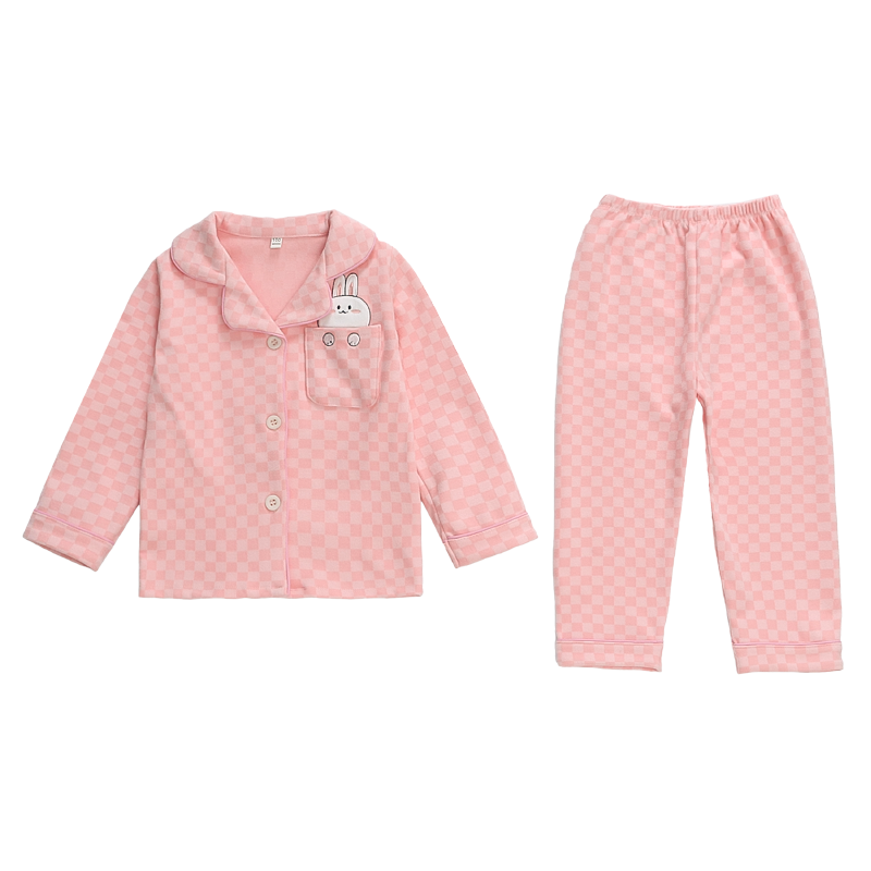 儿童睡衣女孩春秋季德绒女童套装长袖小孩中小童宝宝公主家居服