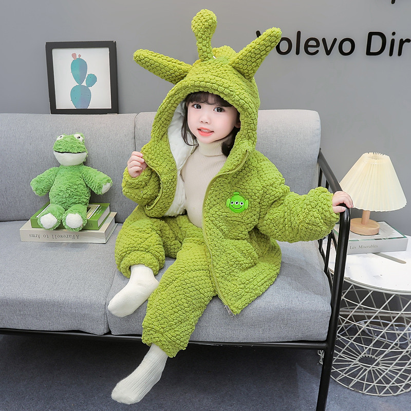 加绒加厚保暖家居服套装
