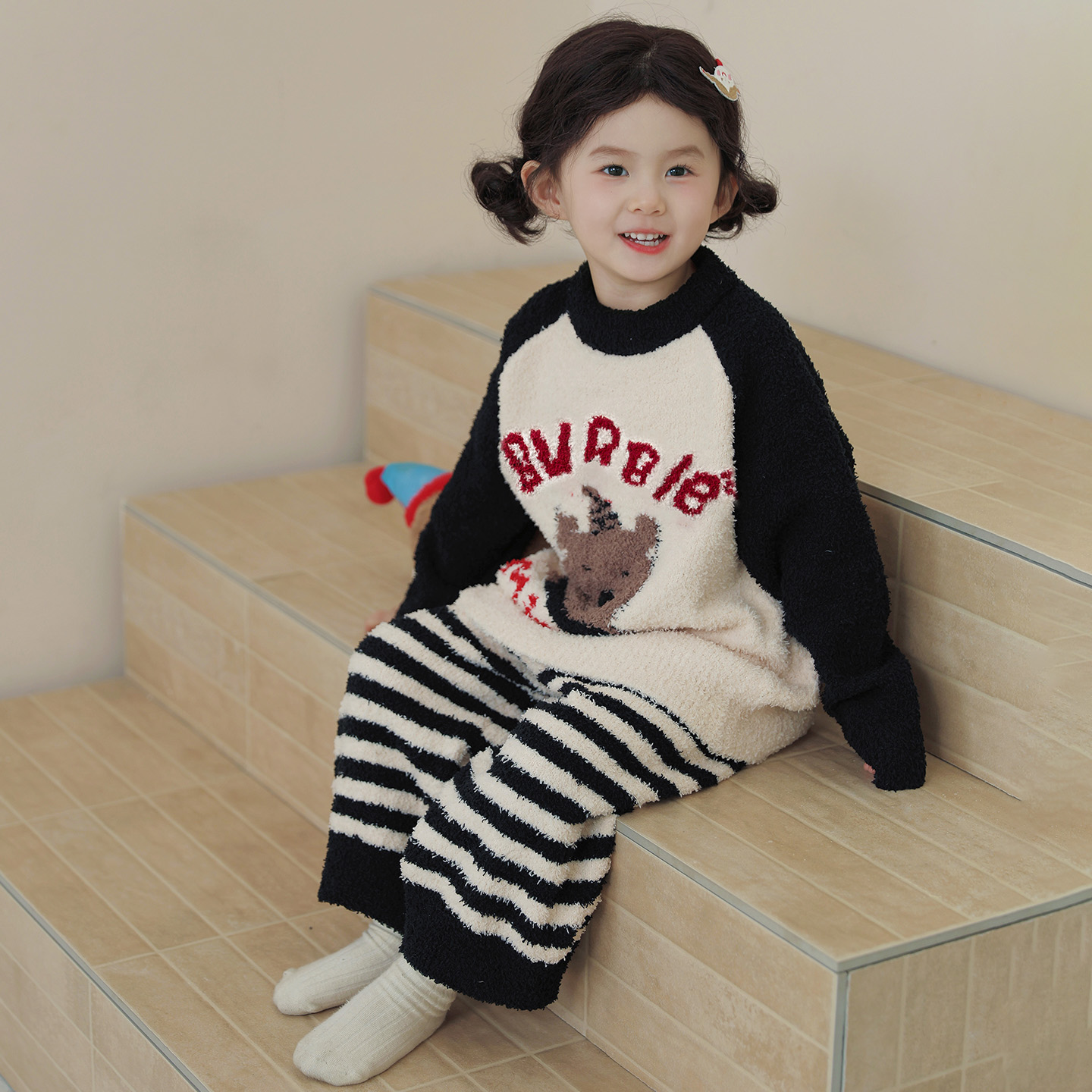 儿童睡衣秋冬款女童家居服