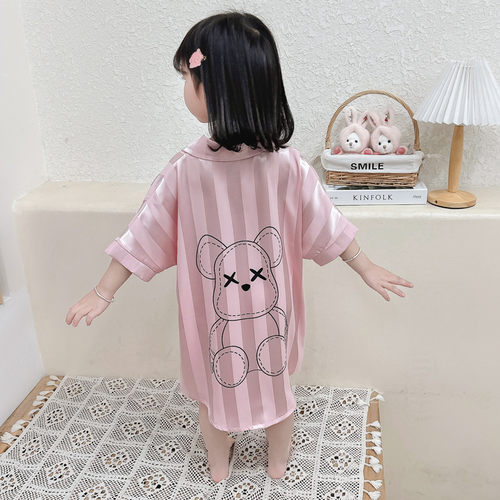 薄款夏天小孩冰丝家居服小童裙子