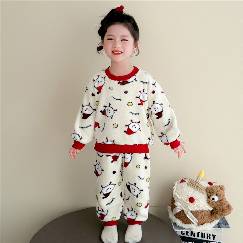 女童睡衣秋冬季法兰绒儿童加厚保暖珊瑚绒卡通女孩冬天家居服套装,童装/婴儿装/亲子装,家居服套装,淘宝优惠券,粉丝福利购,淘宝优惠卷
