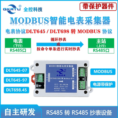 全控电表协议转MODBUS协议转换器