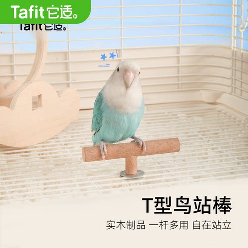 它适站棒牡丹虎皮玄凤鹦鹉小鸟玩具用品磨喙磨牙啃咬攀爬鸟笼适配