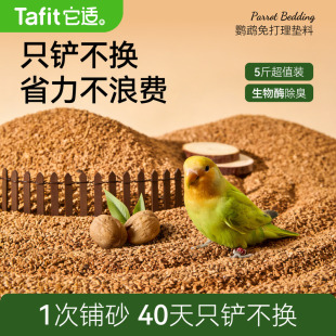 它适鹦鹉垫料核桃沙粪便鸟类专用除臭干爽木屑鸟笼鸟屎鸟垫料除