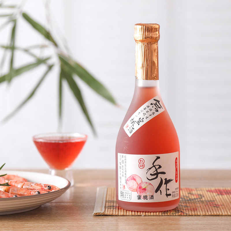 红动手作蜜桃酒花果酒颜值酒桃子酒桃花酒甜酒女士低度水果白桃酒