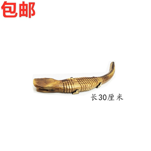 摆地摊货源儿童木质玩具动物造型摆件小鳄鱼景区地摊庙会热卖 包邮