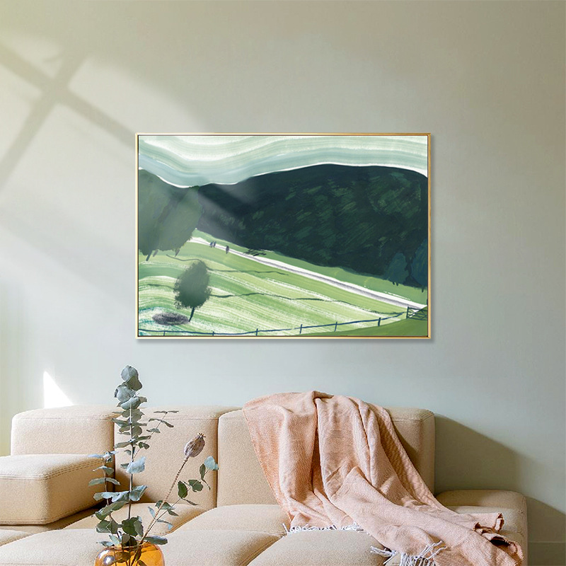 四季之歌 北欧现代装饰画工作室客厅书房高档挂画小幅风景壁画图片