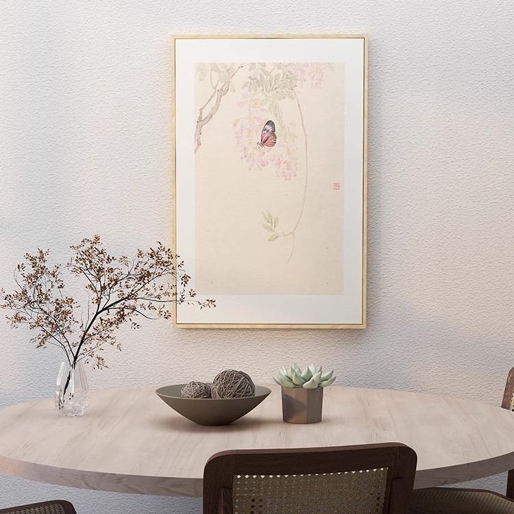 酒店民宿新中式水墨花卉装饰画玄关客厅沙发背景挂画壁画摆台禅意图片