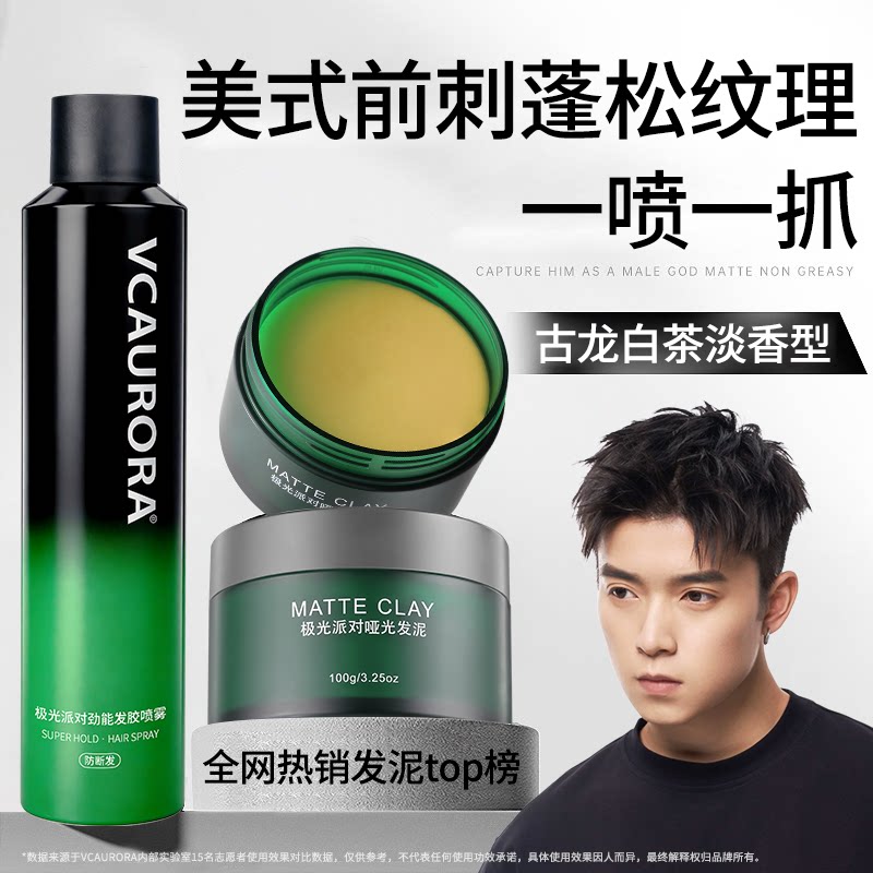 男士美式前刺专用哑光定型发泥图片