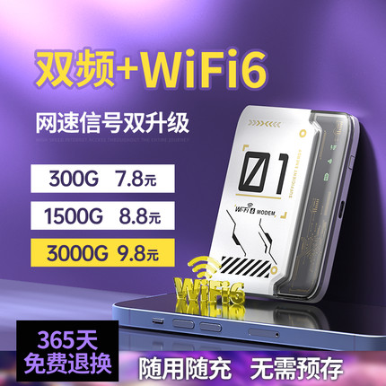 【无需预存】随身wifi2025新款移动无线网络随身wifi6无限流量全国通用三网高速便携式车载热点宽带宿舍家用