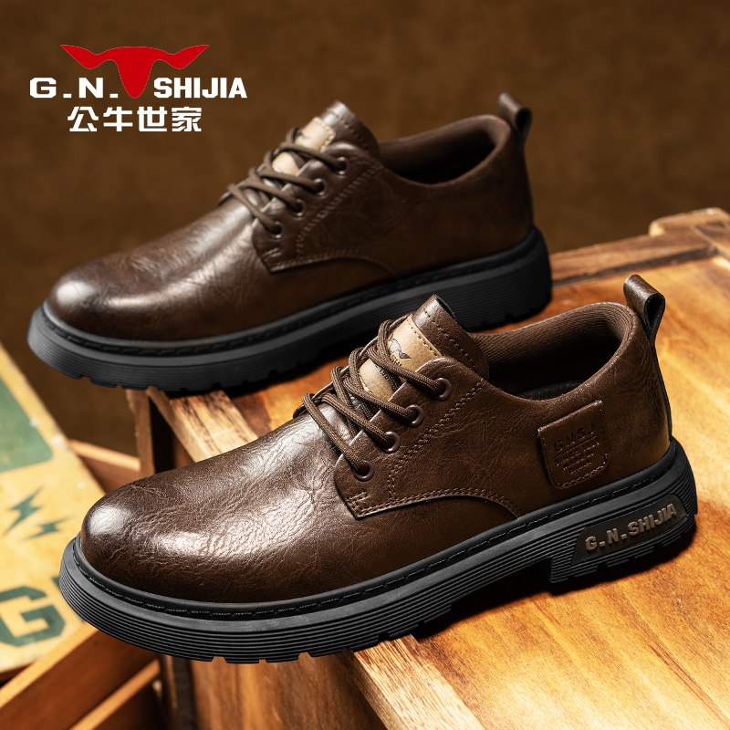 公牛世家男鞋2025新款英伦风