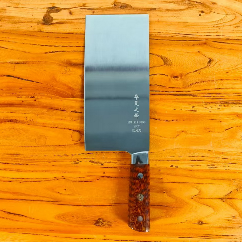 美国通体S90V大号切片刀粉末钢厨房菜刀厨师专用超快切薄片刀具