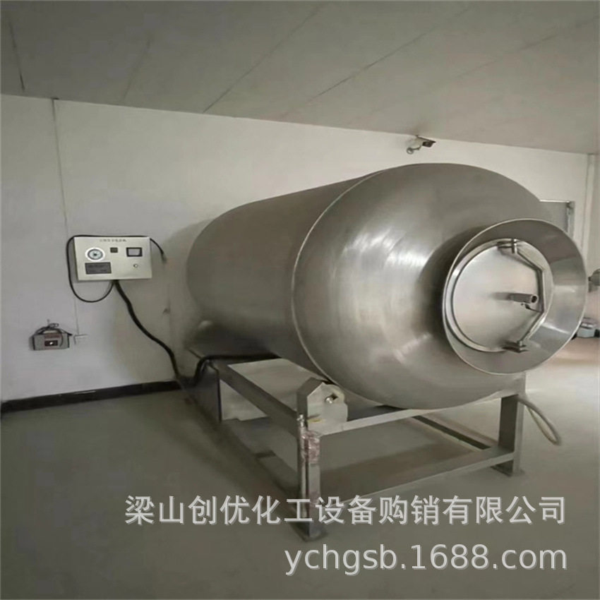 处理大型不锈钢全自动真空滚揉机图片