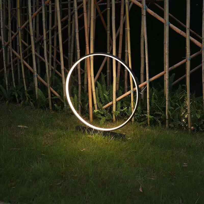 户外灯环形草坪灯庭院灯防水现代室外灯别墅景观灯太阳能花园灯