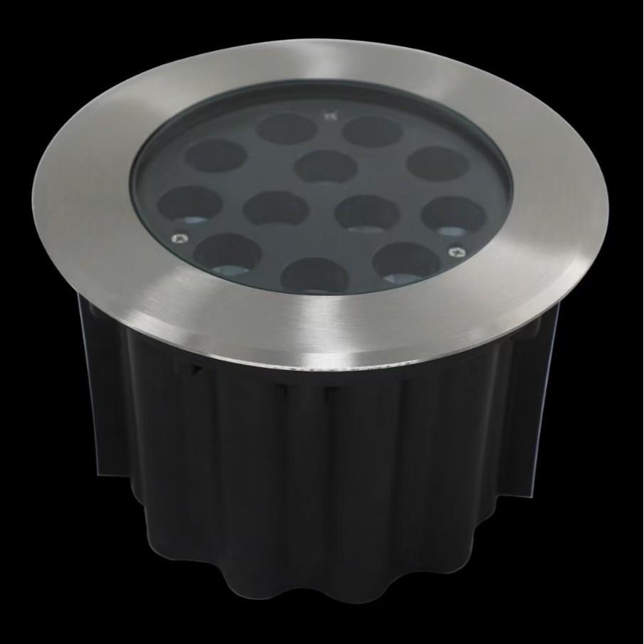 LED结构防水圆形DMX512全彩埋地灯文旅亮化染色48W深防眩地埋灯