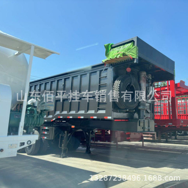 重型自卸半挂车自动篷布后翻