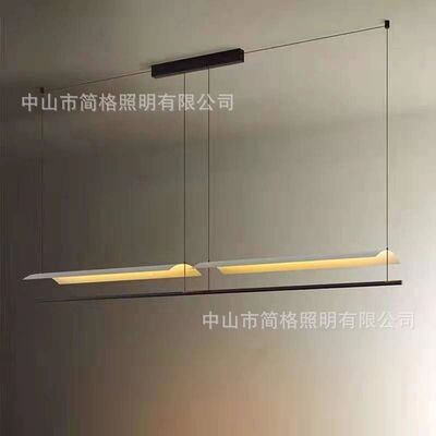 北欧设计师餐厅吧台吊灯现代简约样板间工作室长条极简前台装饰灯