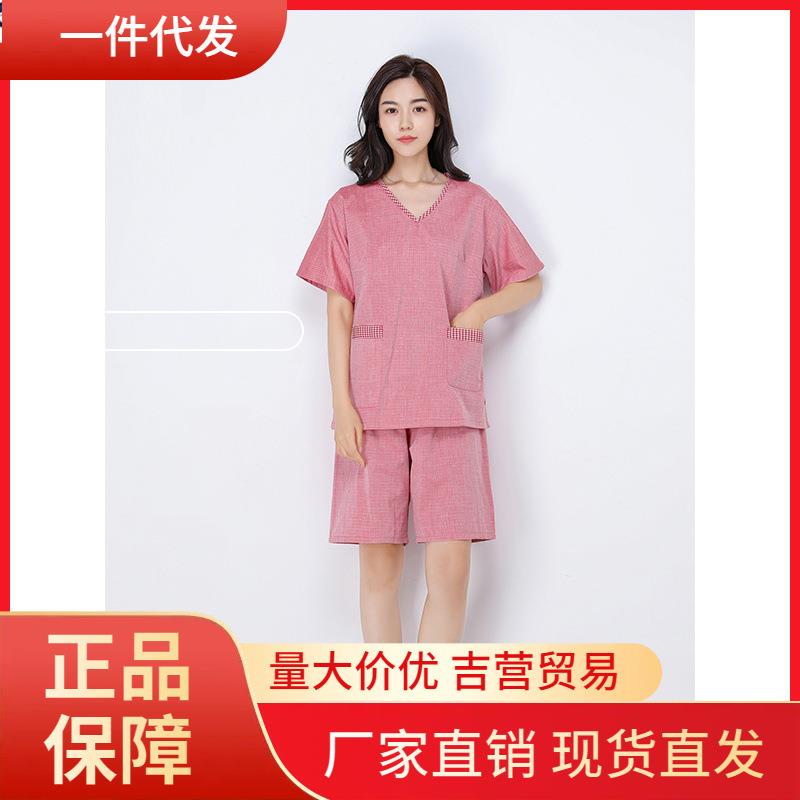 V45O汗蒸服女款纯棉浴服情侣桑拿服男按摩浴衣大码浴服