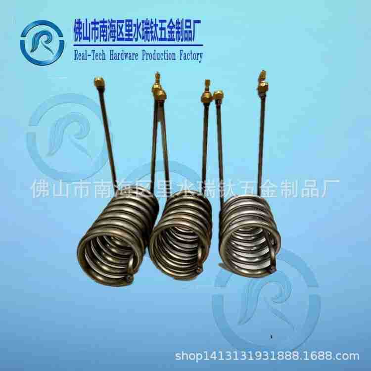 【广东钛管蒸发器】批发厂家直供3Hp13.5圈钛光管浸入式蒸发器