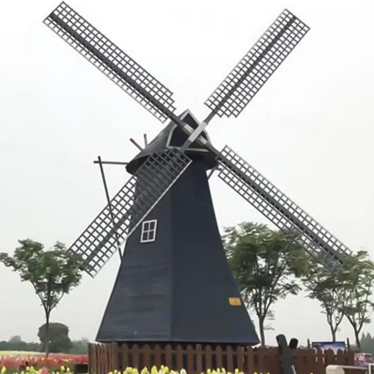 户外网红引流景观小品景区园林景观风车仿真荷兰文化工艺品摆件