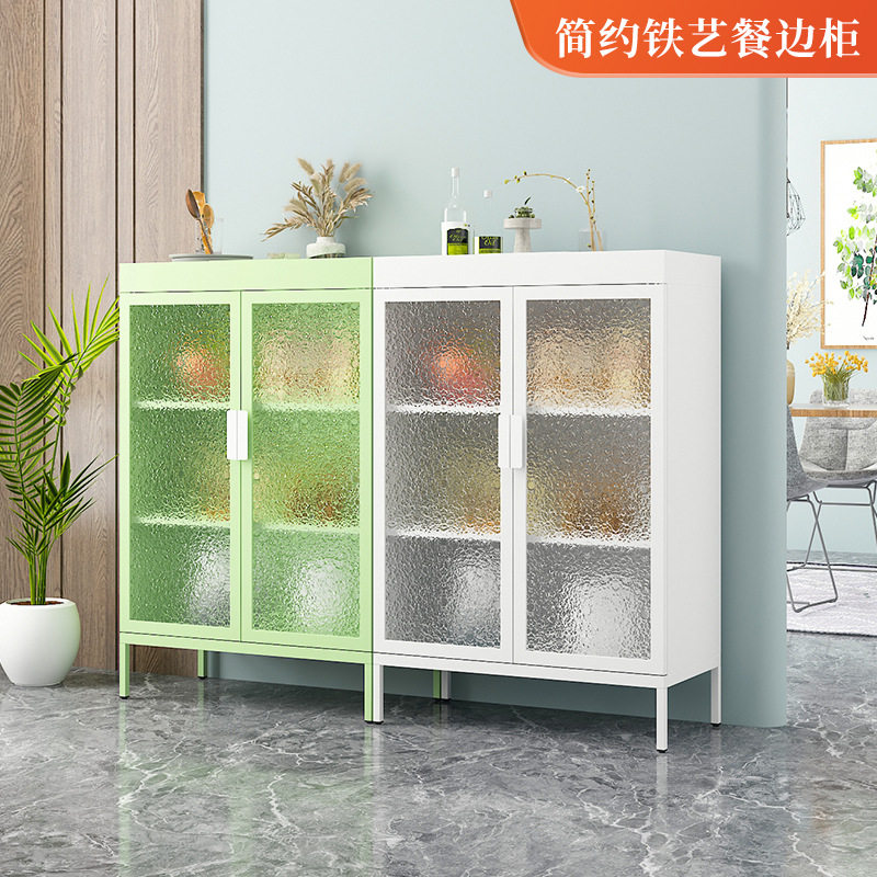 简约铁艺大容量餐边收纳柜