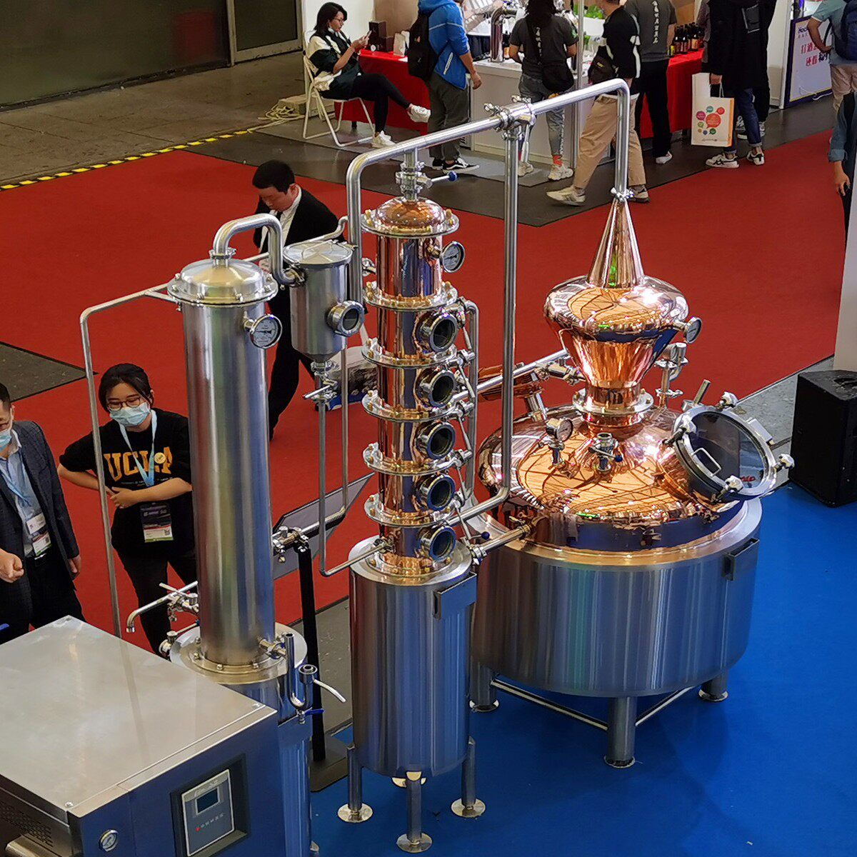 1000L壶式蒸馏酒威士忌设备紫铜不锈钢材质 厂家新品规格齐全