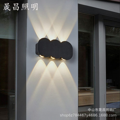 led壁灯别墅庭院过道阳台洗墙灯花园室外院子楼梯灯可调光超亮