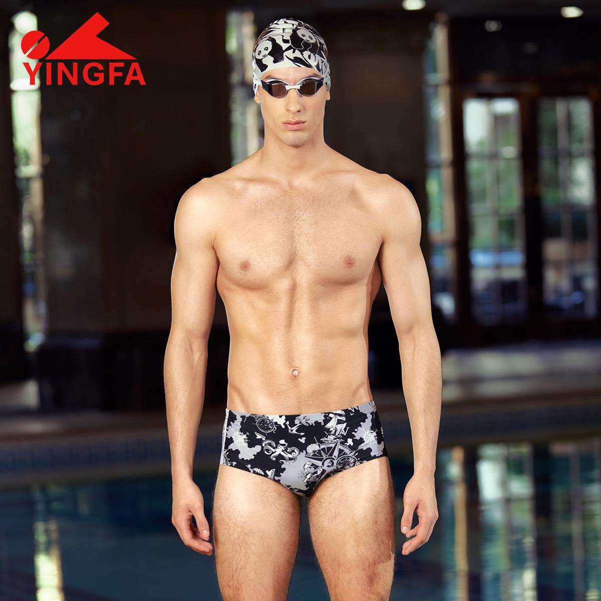 Yingfa英发2024年竞技泳裤男专业训练儿童成人紧身减阻三角泳裤