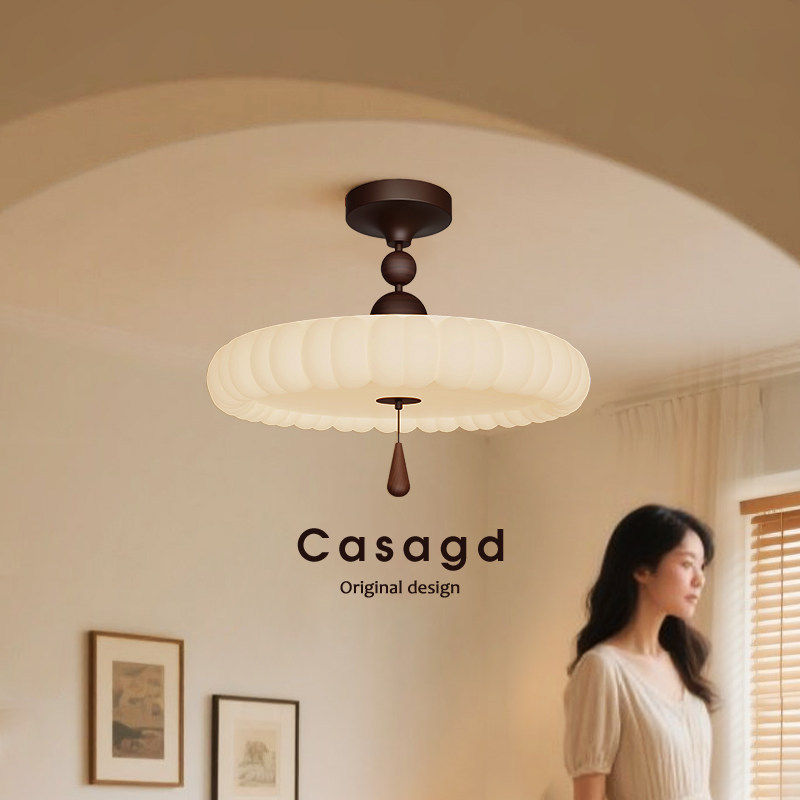 法式中古风全光谱护眼卧室灯宋代美学设计师餐厅书房吸顶灯CASAGD