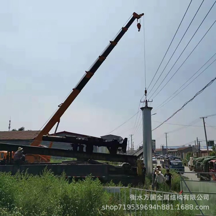 多棱形钢杆 110KV跨河架线电力钢杆 耐张电力钢管杆塔 结构稳定