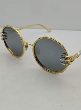 ANNAKARIN安娜卡琳卡尔松圆框复古男女纯钛鹰爪辨识度街拍太阳镜
