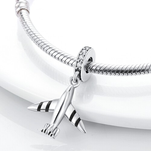 MYBEBOA美缤宝 镀铂金飞机吊坠DIY饰品配件可搭手链项链