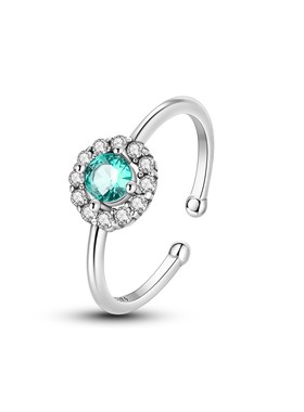MYBEBOA/美缤宝 纯银S925 圆融长青锆石开口可调节女戒指轻奢优雅