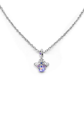 美缤宝MYBEBOA 银925女士项链紫色变色水晶吊坠女士甜美风