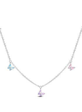 MYBEBOA美缤宝 项链女款2026新款独特漂亮绚丽多彩小蝴蝶项链