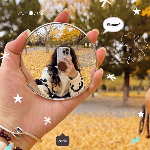 凸面镜自拍手持镜旅行拍照道具