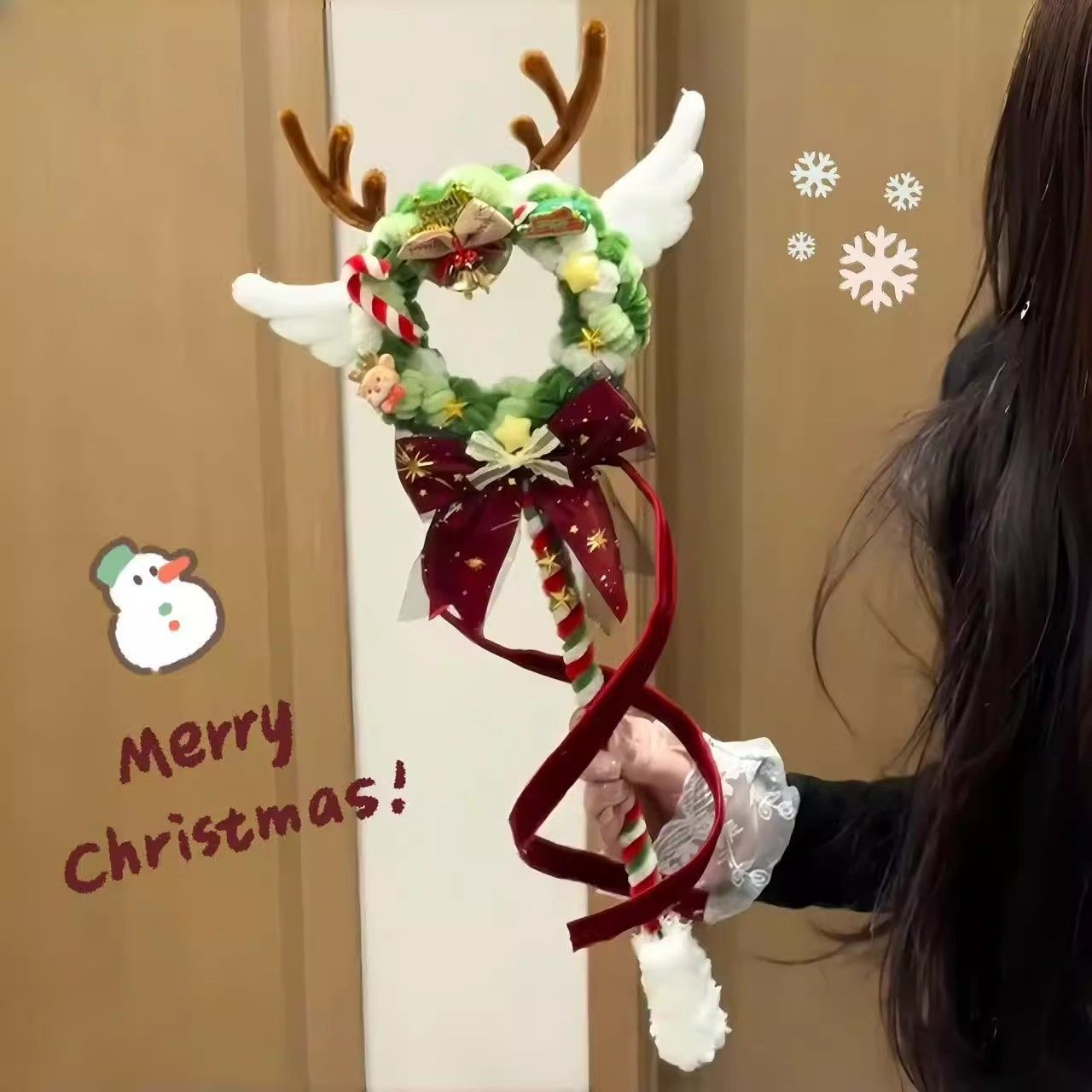 卡通圣诞魔法棒心仙女棒圣诞手持棒创意扭扭棒手工diy材料包,模玩/动漫/周边/娃圈三坑/桌游,翅膀/天使棒,淘宝优惠券,粉丝福利购,淘宝优惠卷