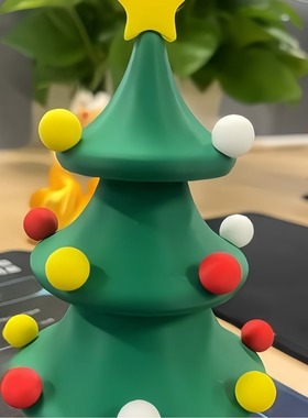 3d打印圣诞树会跳舞小礼物桌面
